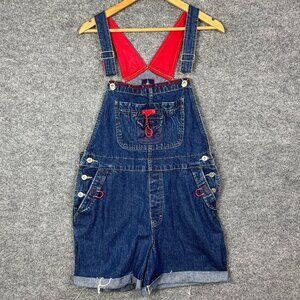 B. Equipment Jeans Women's Jean Short Overalls Size L 90s Y2K